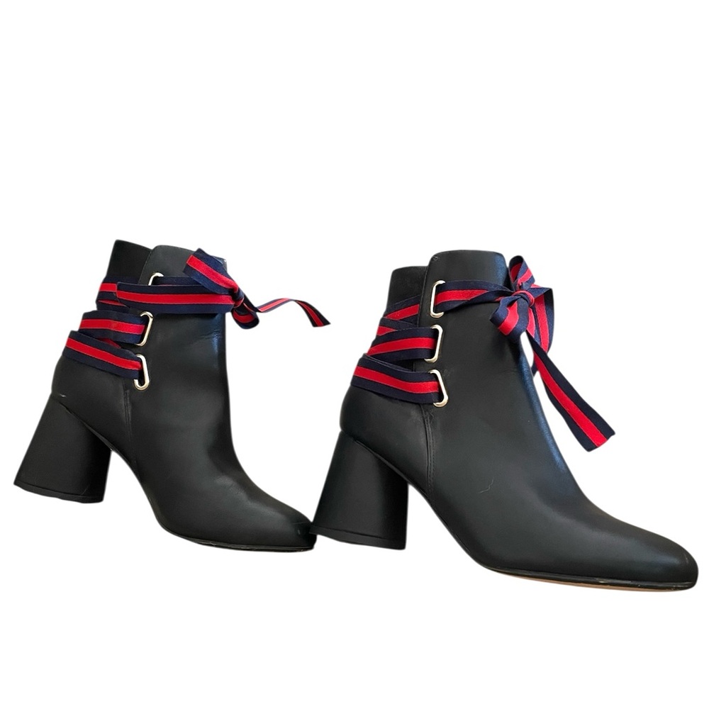ModCloth ankle boots ribbon laced